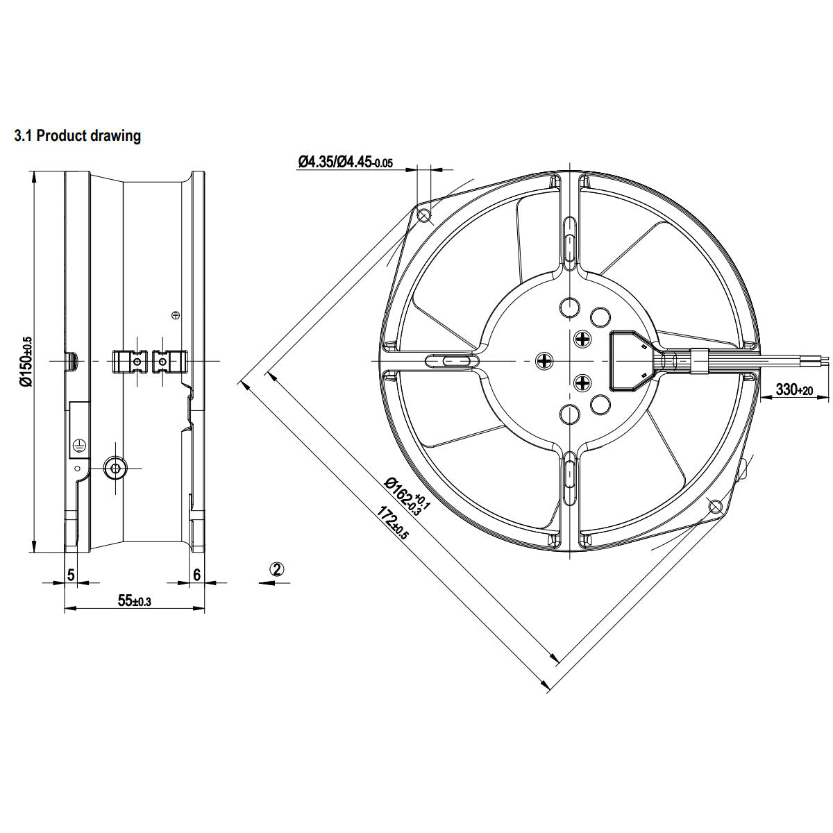 Axial fan W2S130-AA03-01 ebm-papst
