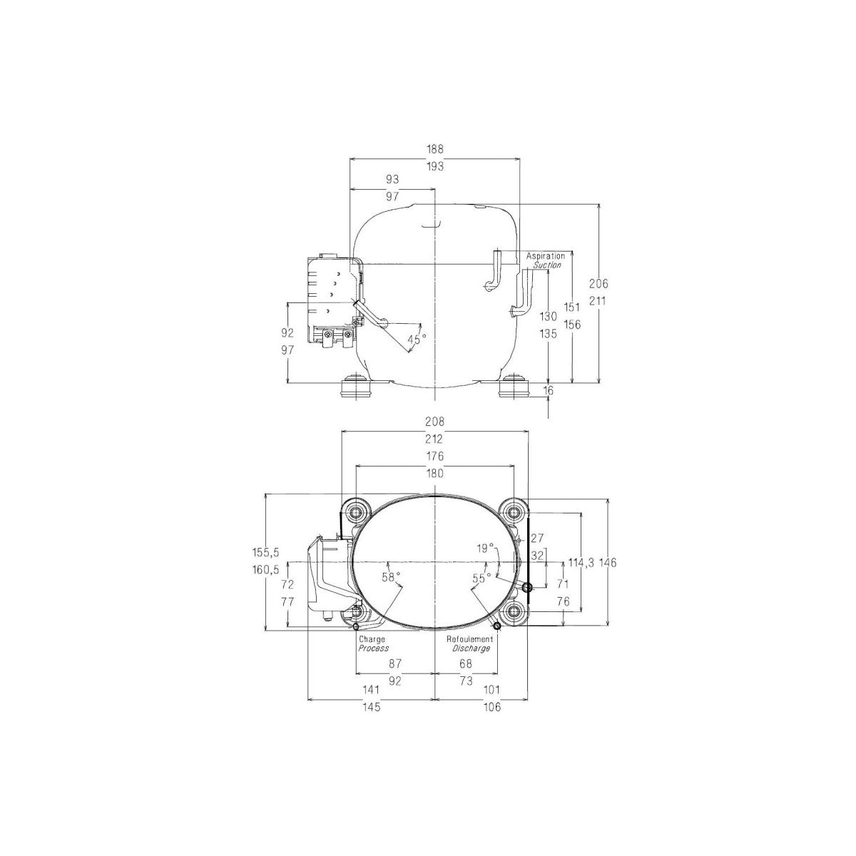 Compressor AE4470Z Tecumseh