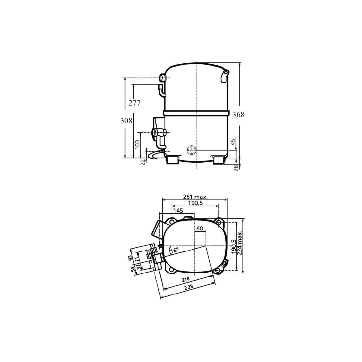 Compressor AG2513P-TZ Tecumseh