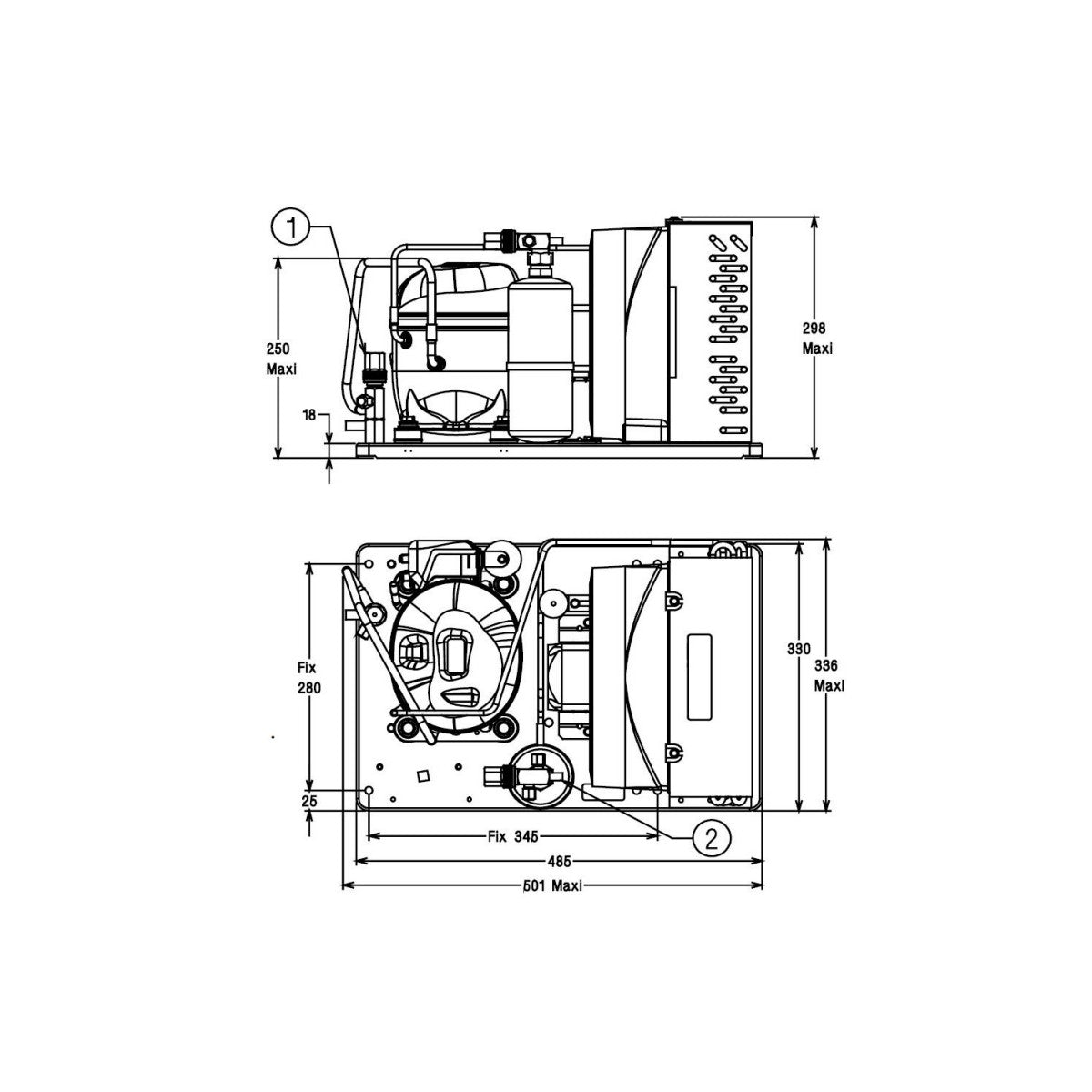 Condensing unit AE4450YHR Tecumseh