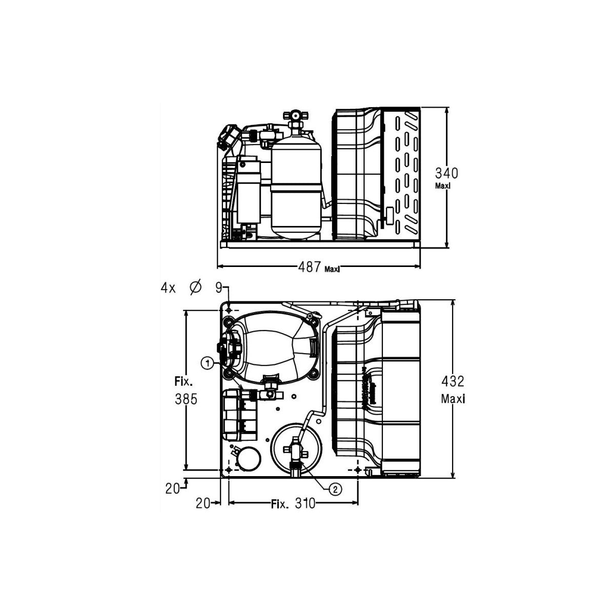 Condensing unit CAJN2464ZBR Tecumseh