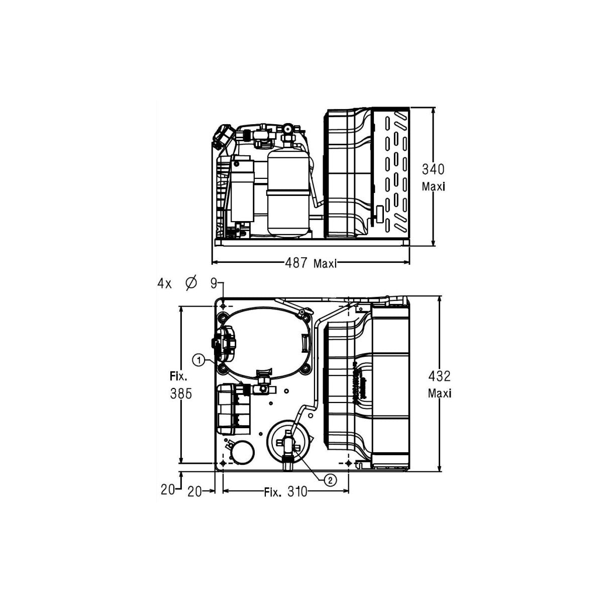 Condensing unit CAJN4476YHR Tecumseh