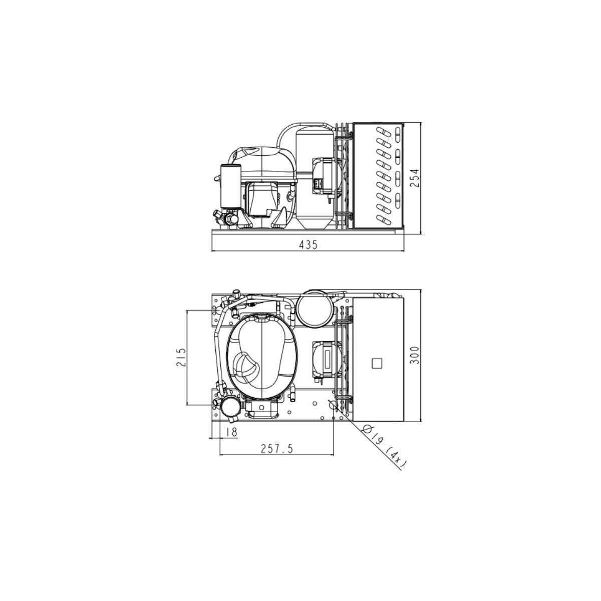 Condensing unit UNEK6165GK Embraco Nidec