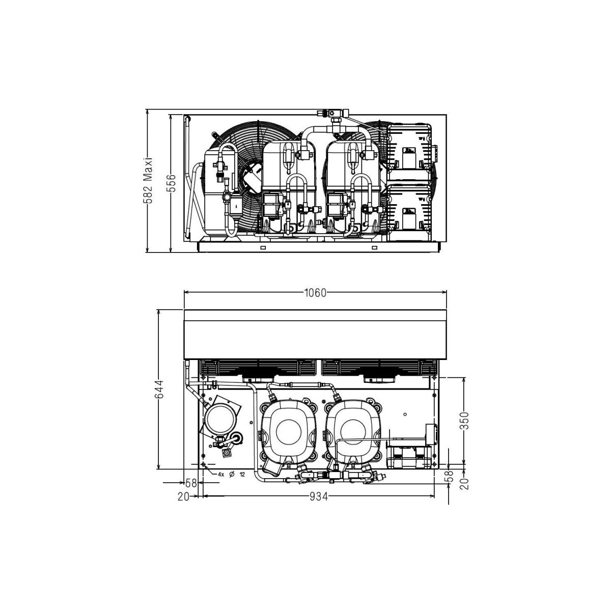Condensing unit TAGDT4556YHR Tecumseh