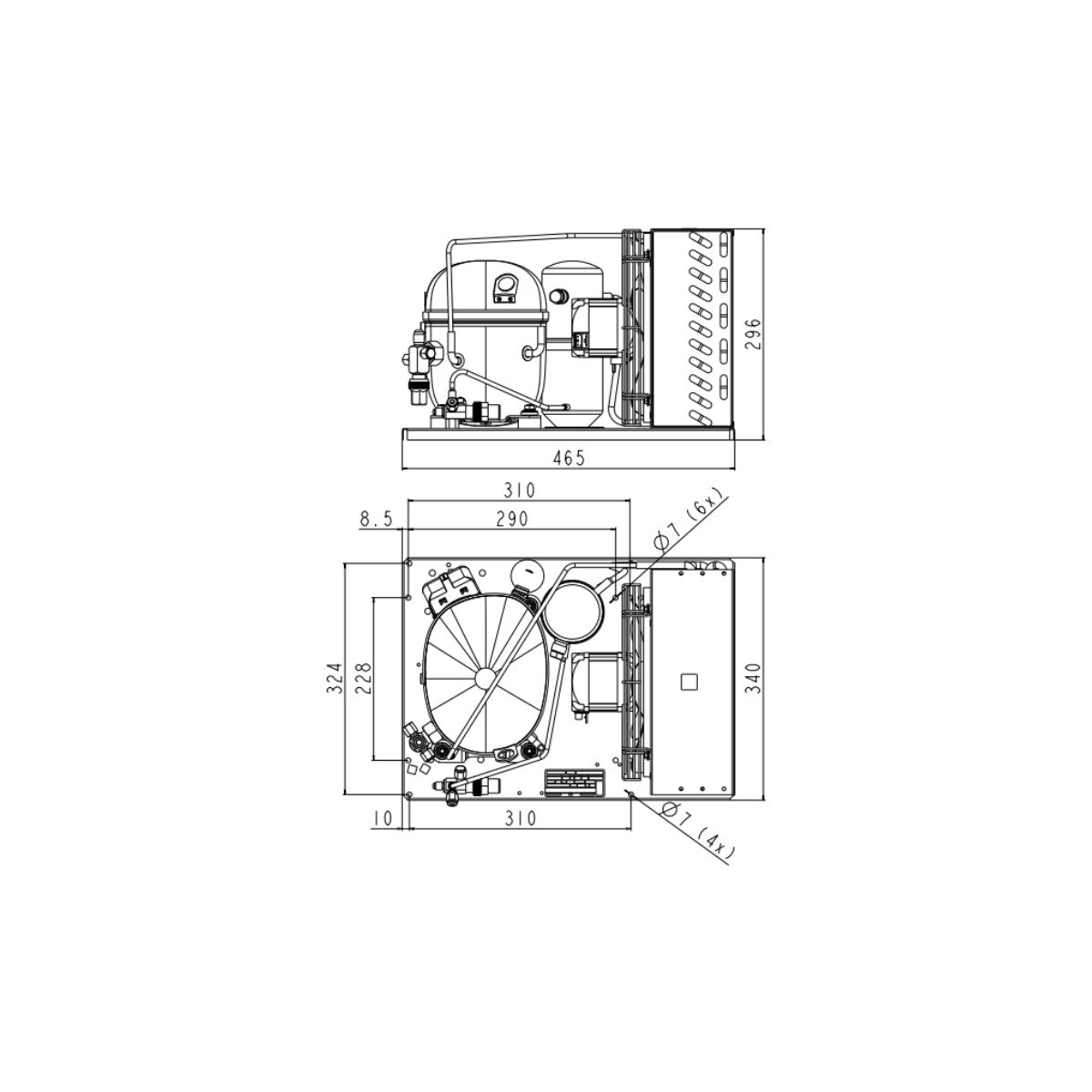 Condensing Unit UNT6215Z Embraco Nidec