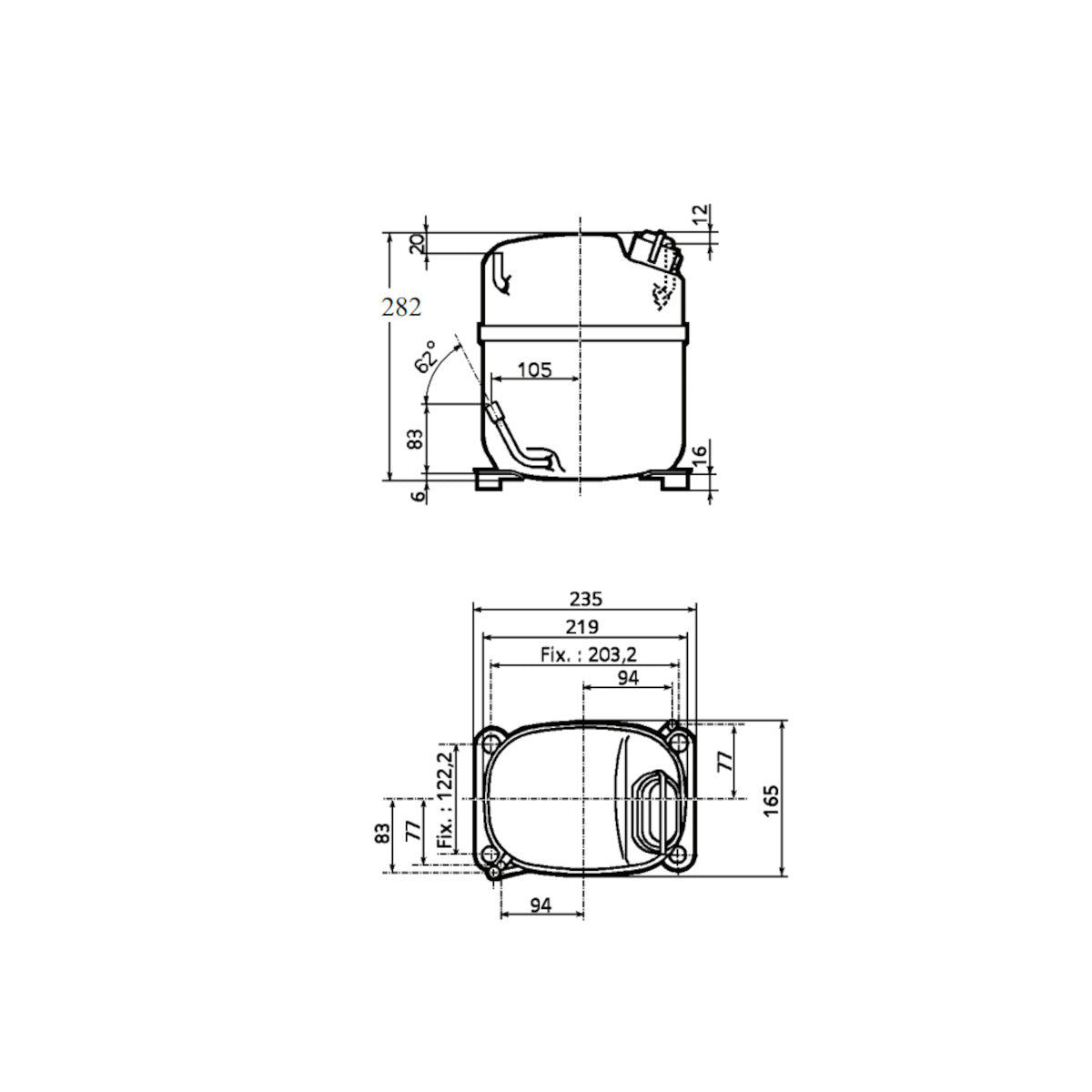 Kompressor TAJ2446Z Tecumseh