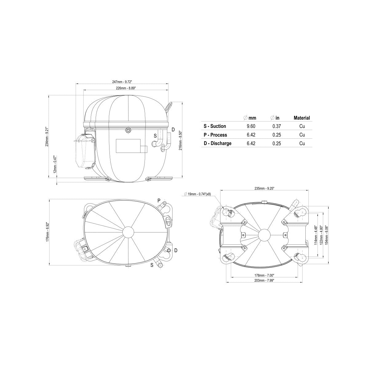 Kompressor NT2210U Embraco