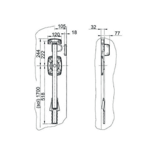 6200 Internal lever right Fermod