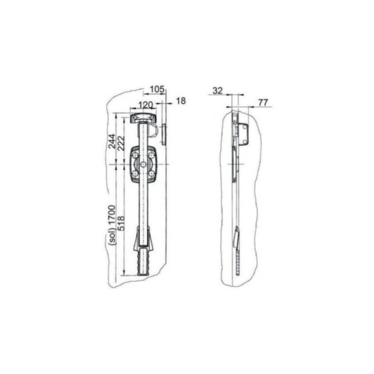 6200 internal lever left Fermod