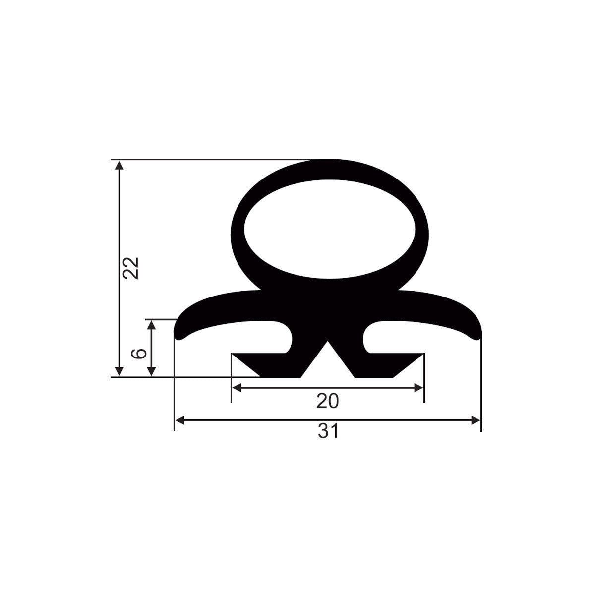 Rubber seal FD544