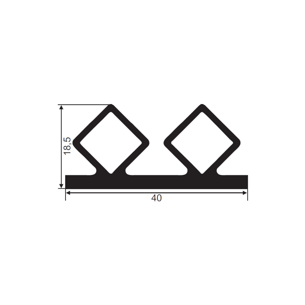 Sealing profile FD40 | JCR-040