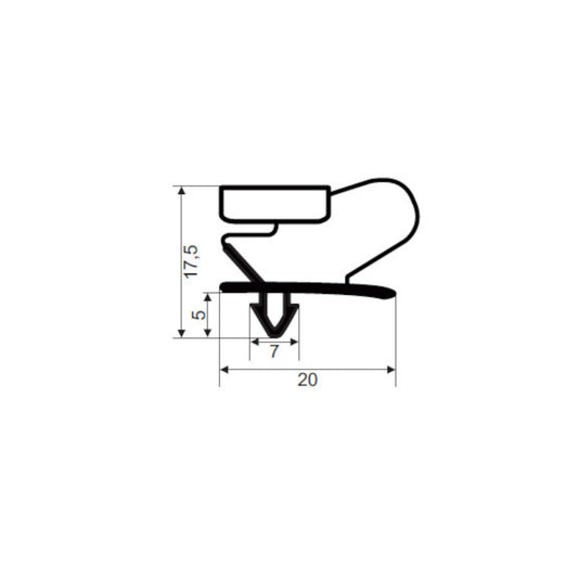 Magnetic seal FD1153 blue grey