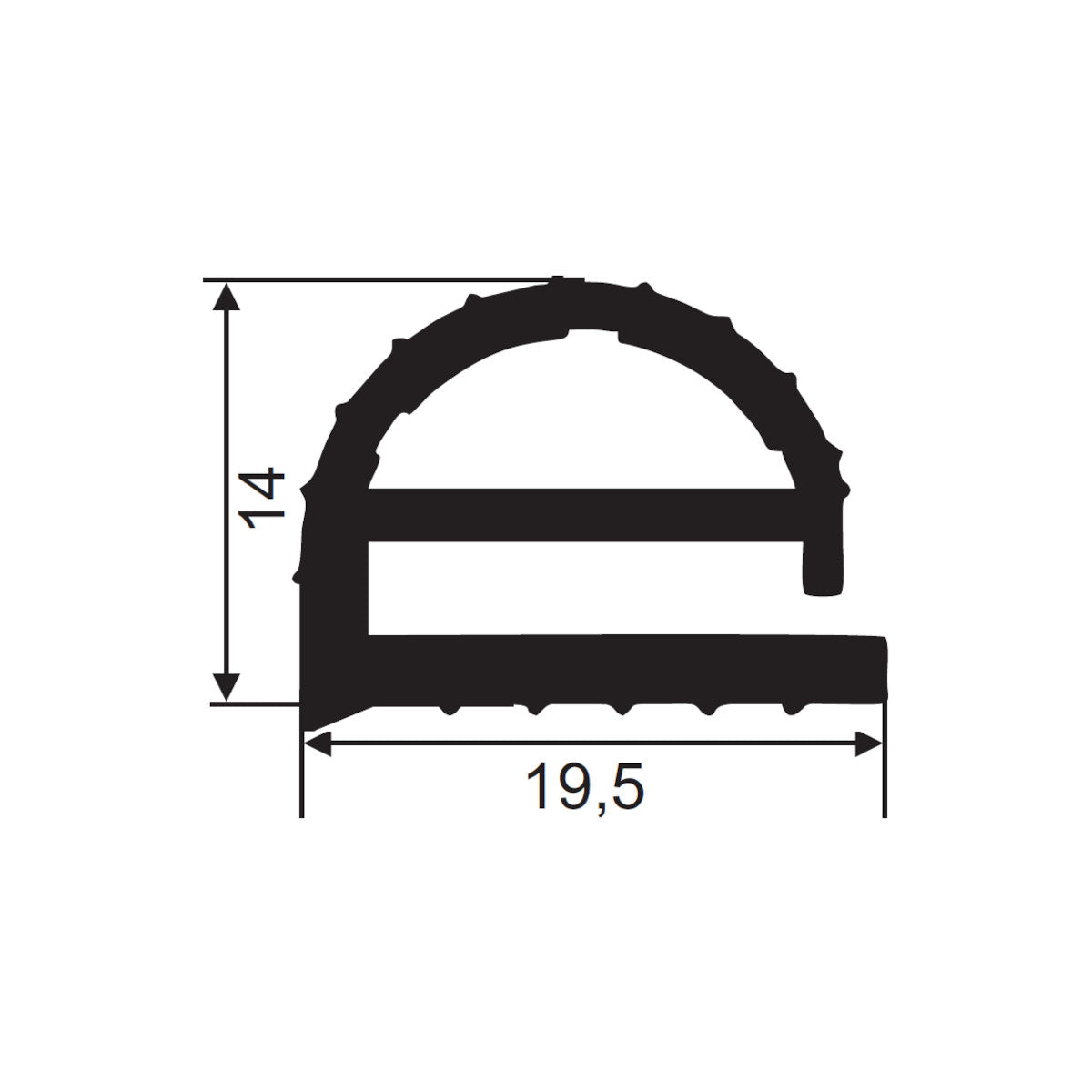 Sealing profile FD104 / Fermod 27F