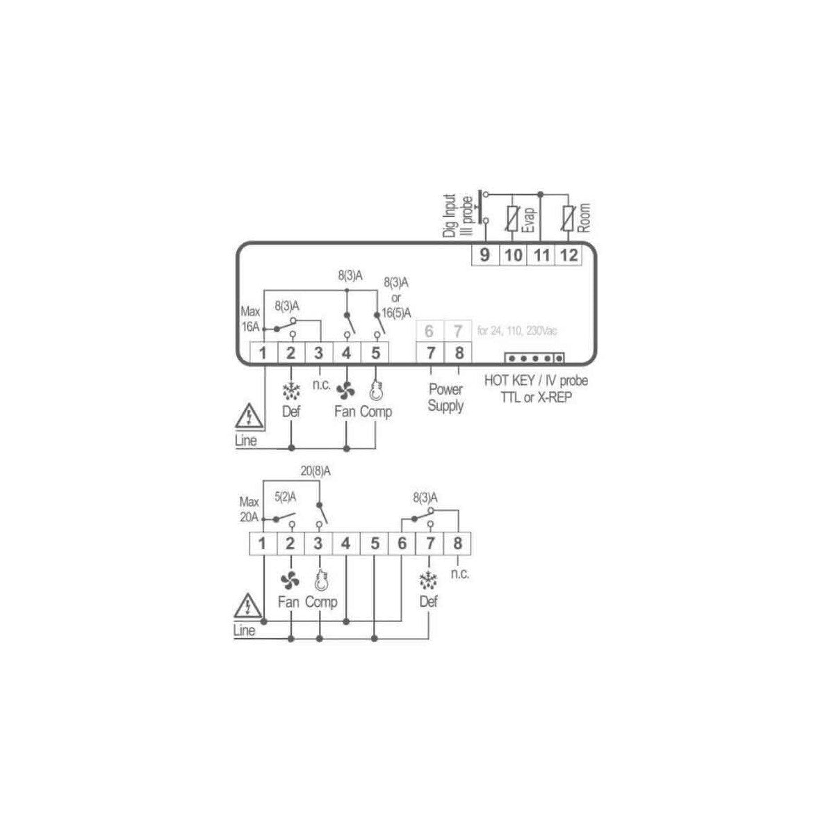 XR60CX-5N0C3 230V 16A Dixell