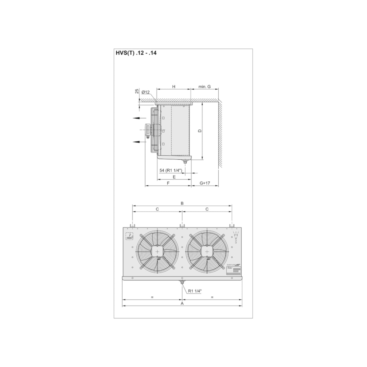 HVST 413 EC EP air cooler Roller