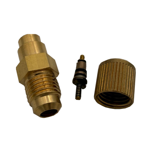 Solder nipple with valve core 6mm