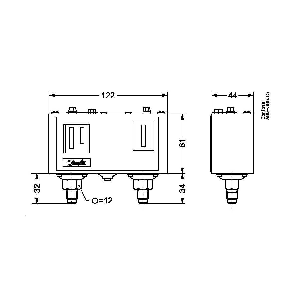 Pressure switch KP17W 060-127566 Danfoss