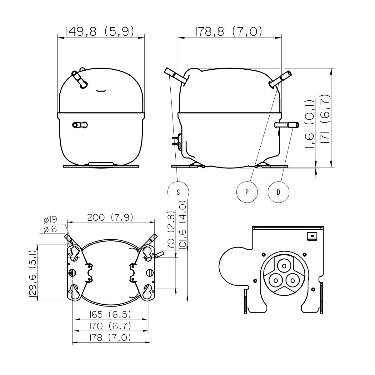 Compressor EM55HHR Embraco