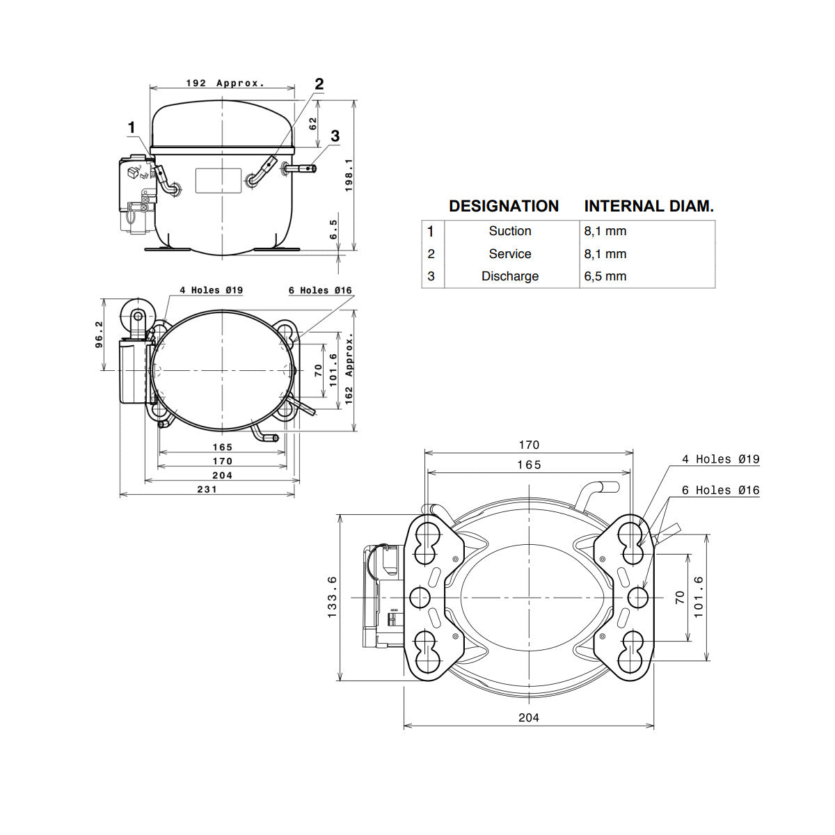 Compressor GP14FB Cubigel Huayi