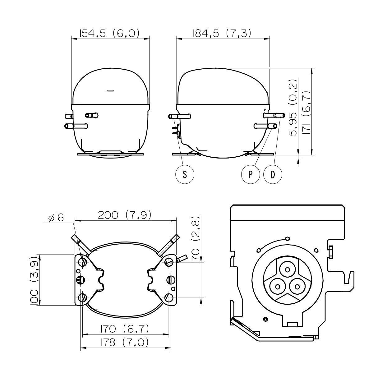 Kompressor EMT6144Z Embraco