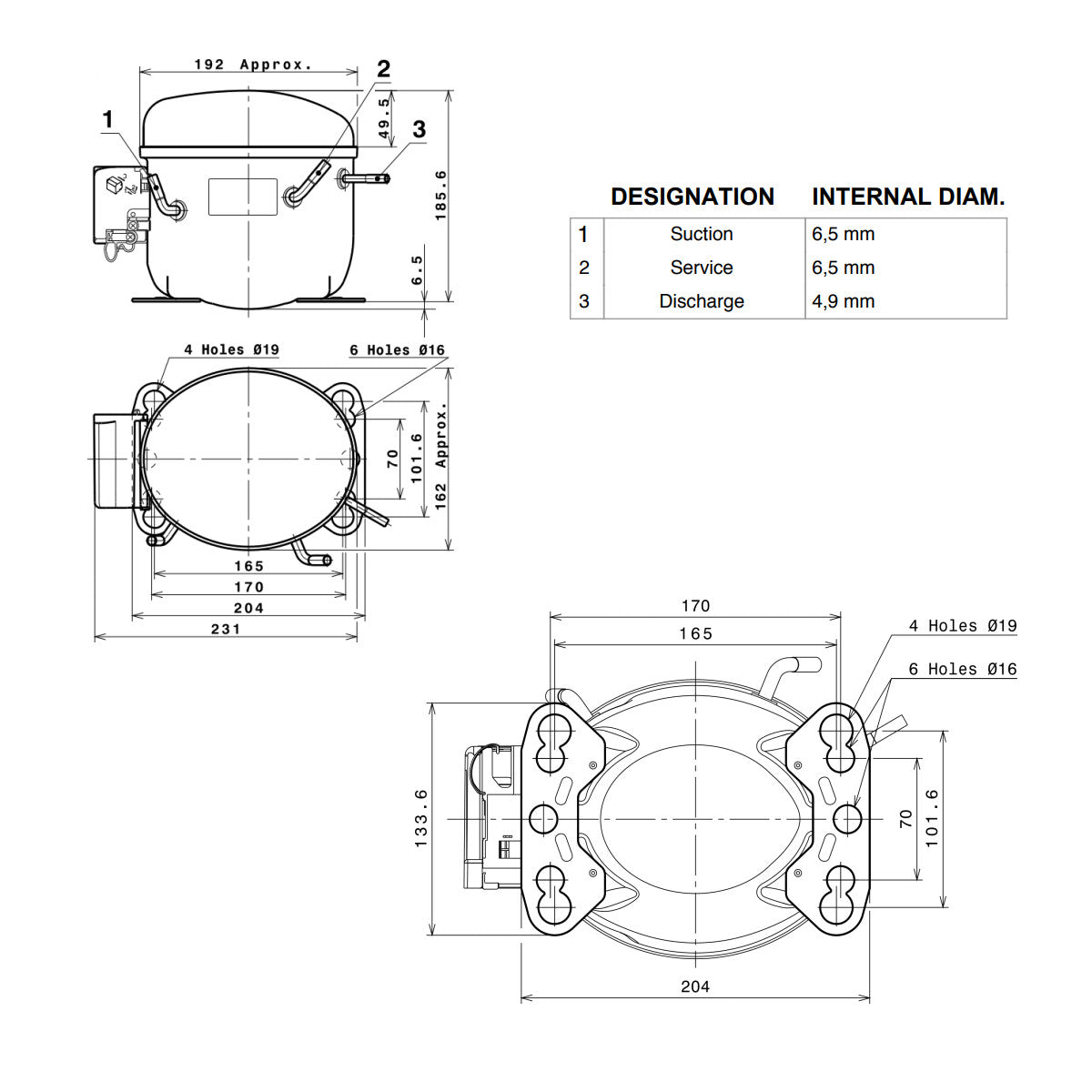 Compressor GL80PB Cubigel Huayi