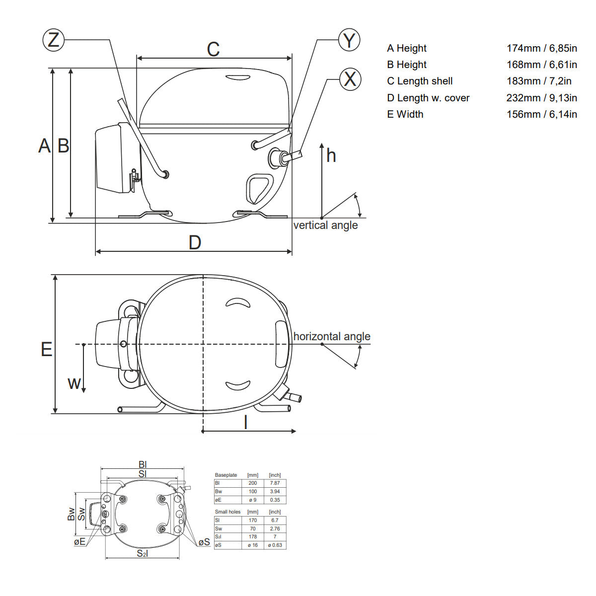 Compressor DLE6.5CN Danfoss Secop