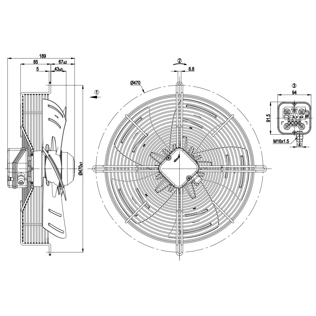 S4E400-AP02-44 Fan Unit ebm-papst