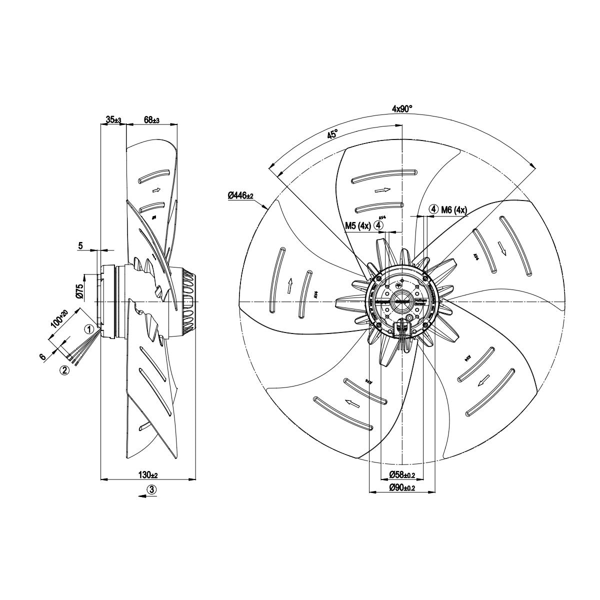 A4E450-AP01-20 Fan Unit ebm-papst