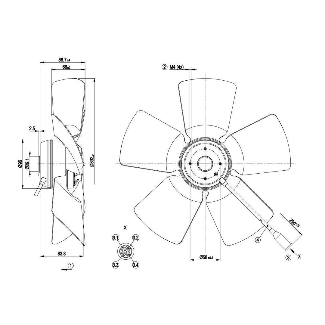 A6E330-AA02-10 Fan unit ebm-papst