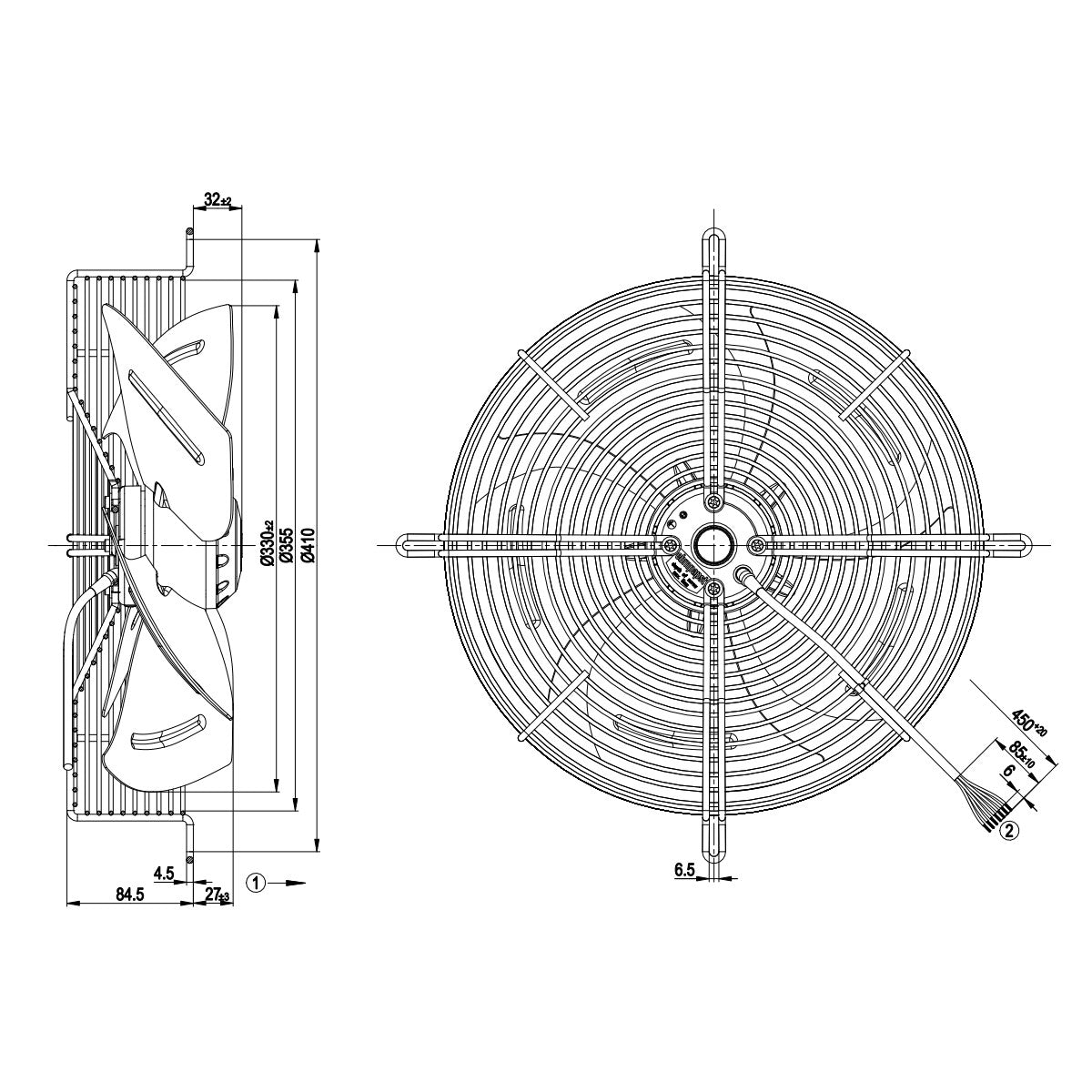 Fan unit S4D330-AP10-31 ebm