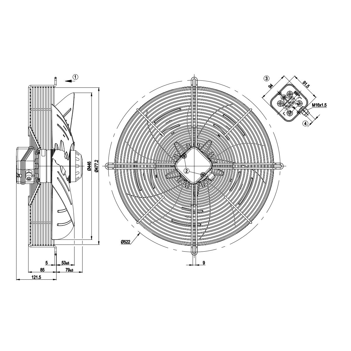 S4D450-AP01-05 Fan unit ebm-papst
