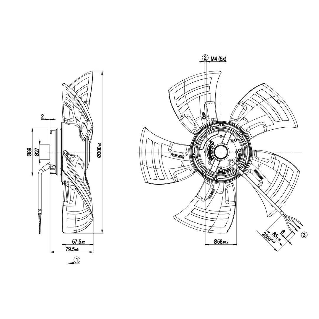A4E300-AS72-20 Fan Unit ebm-papst