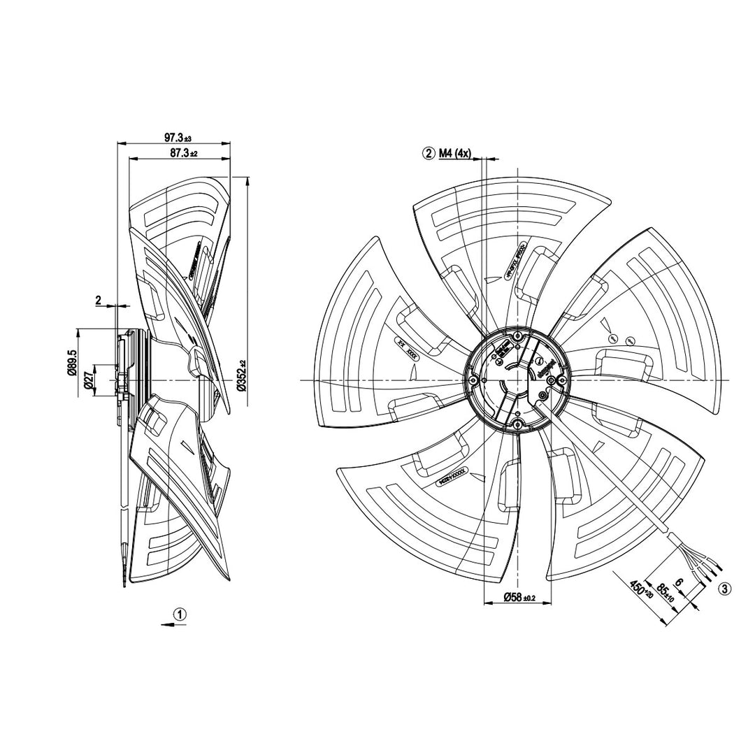 A3G350-AG03-01 Fan Unit ebm-papst