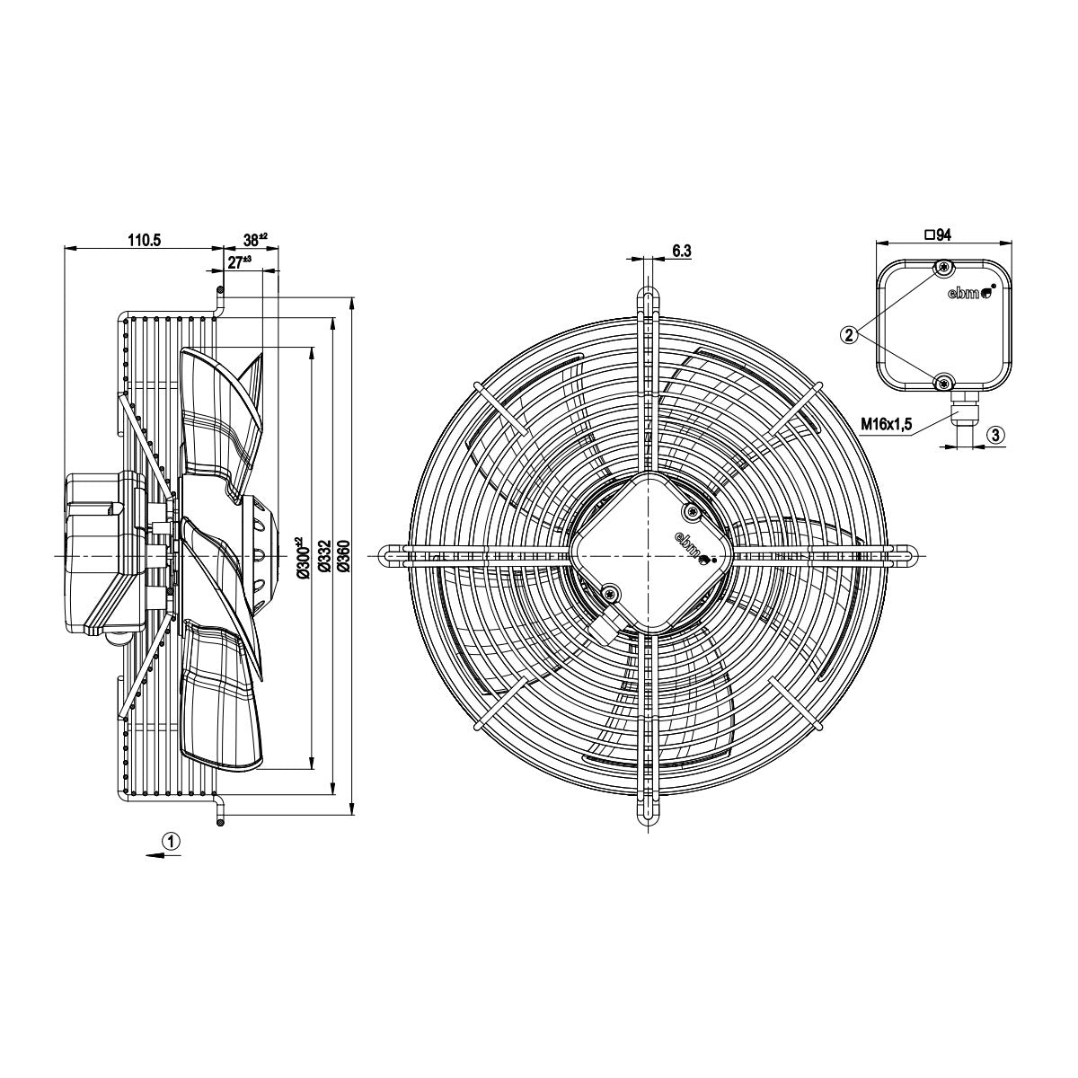 S4E300-AS72-53 Fan unit ebm-papst