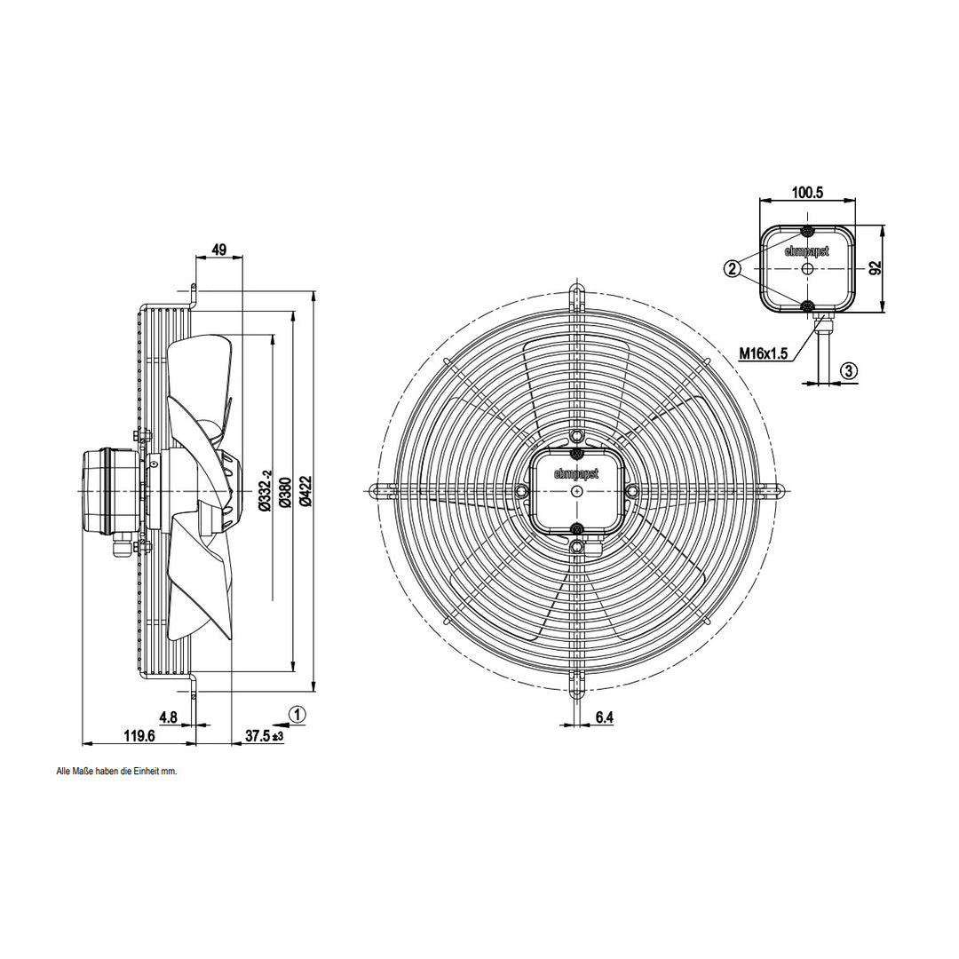 S4E330-AA06-07 ebm-papst Fan Unit