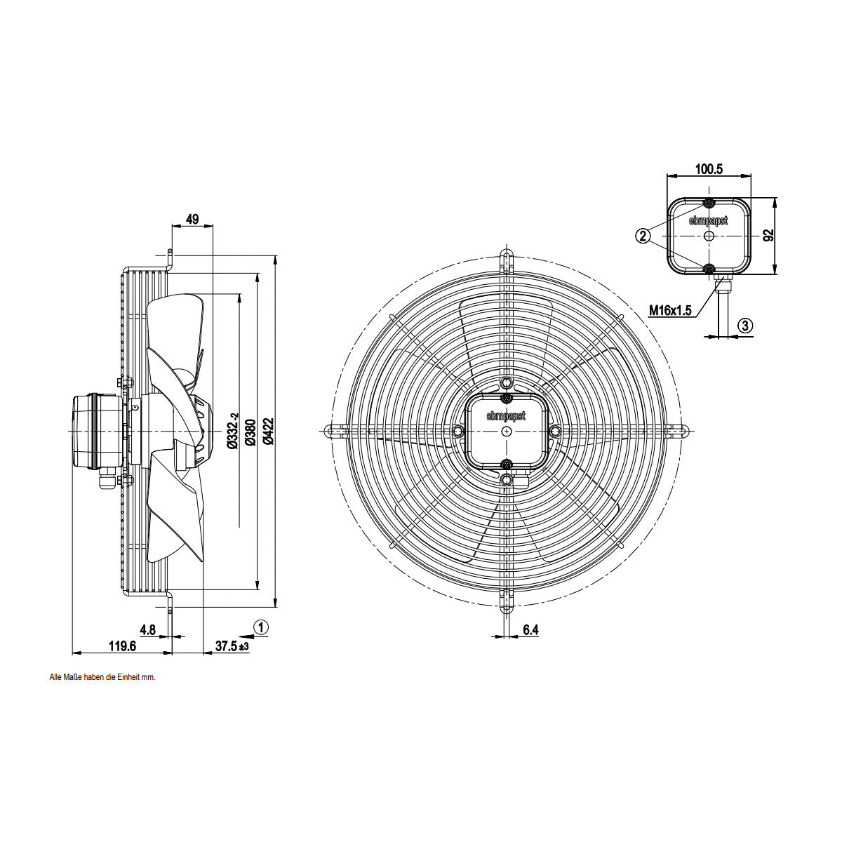 S4E330-AA06-07 ebm-papst Fan Unit
