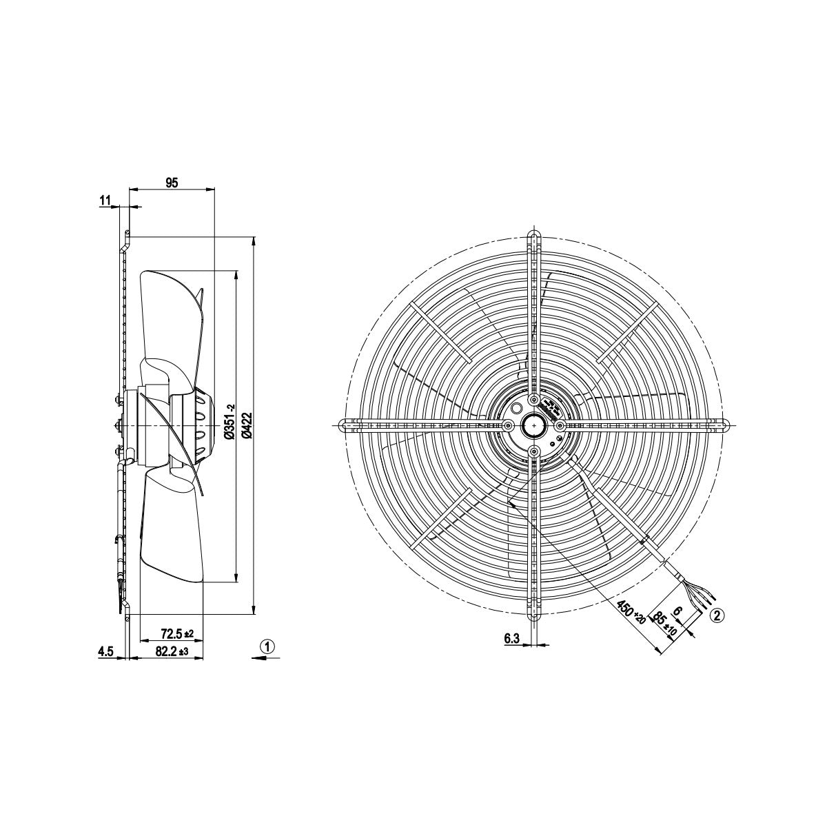Fan Unit S4E350-BA06-01 ebm-papst
