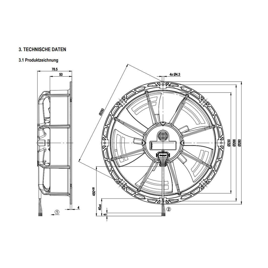 Fan unit W1G230-EB89-01 ebm-papst