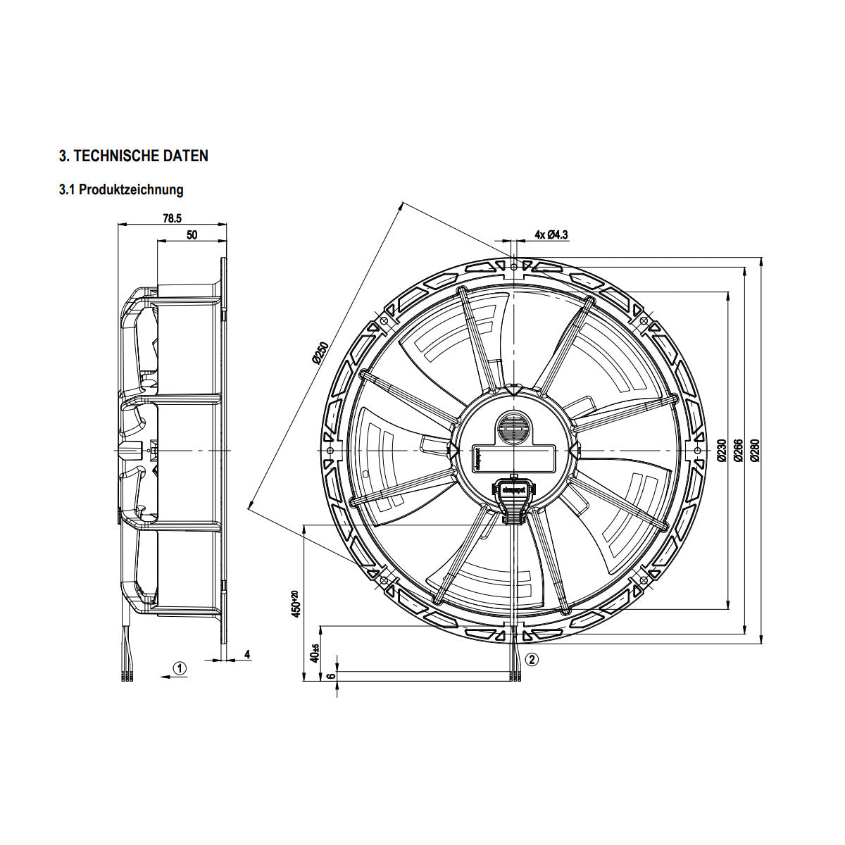 Fan unit W1G230-EB89-01 ebm-papst