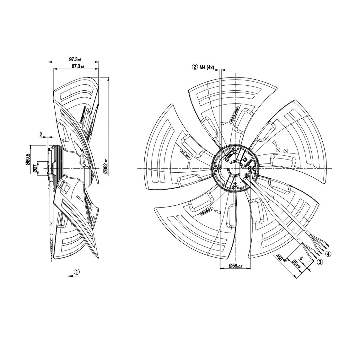 A3G350-AG03-03 Fan unit ebm-papst