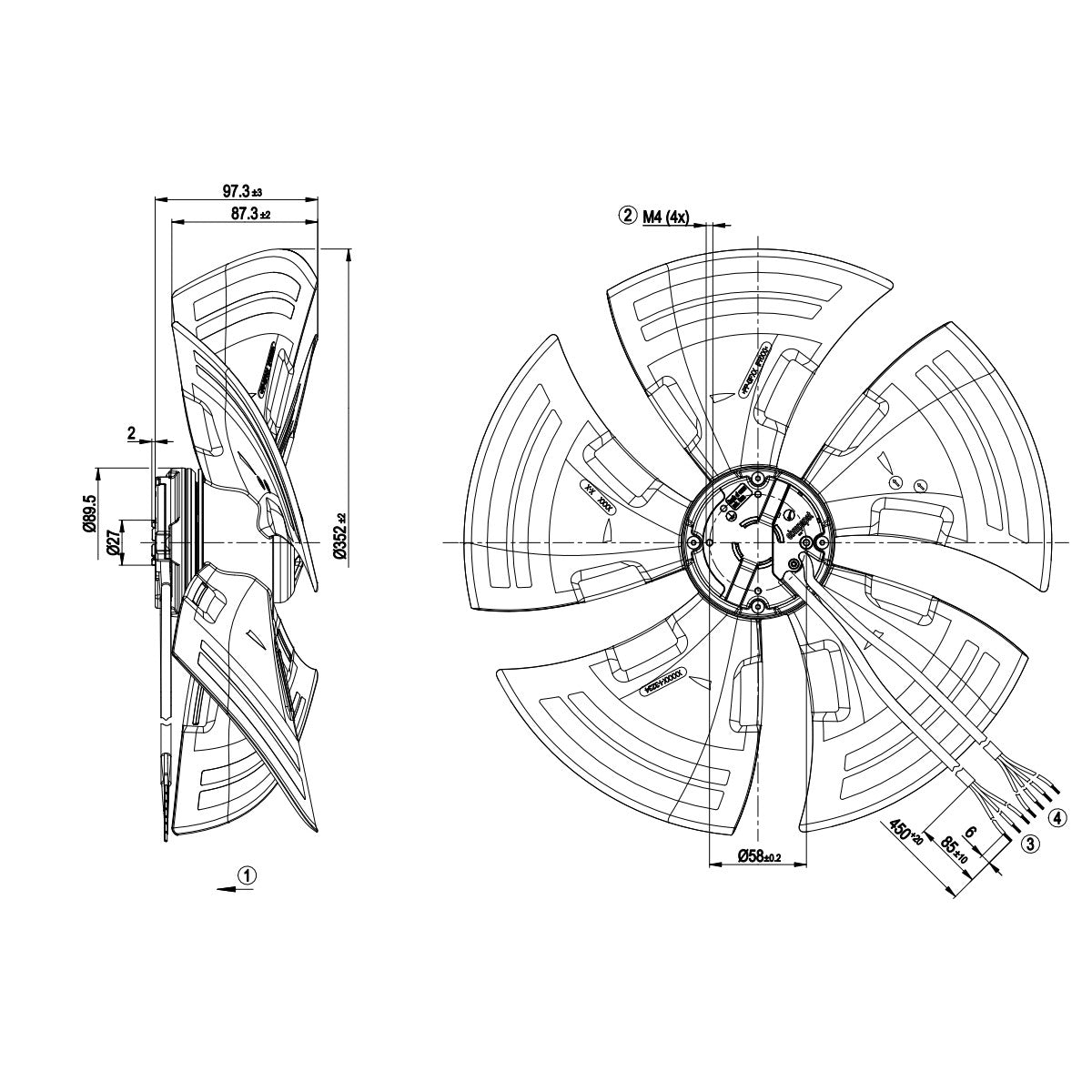 A3G350-AG03-03 Fan unit ebm-papst