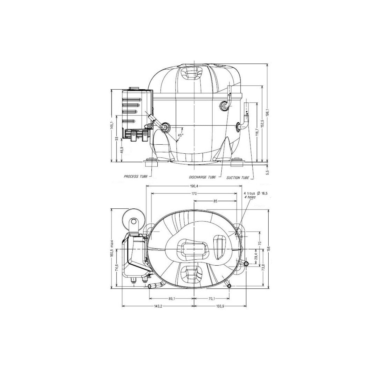 Kompressor AE4430Z Tecumseh