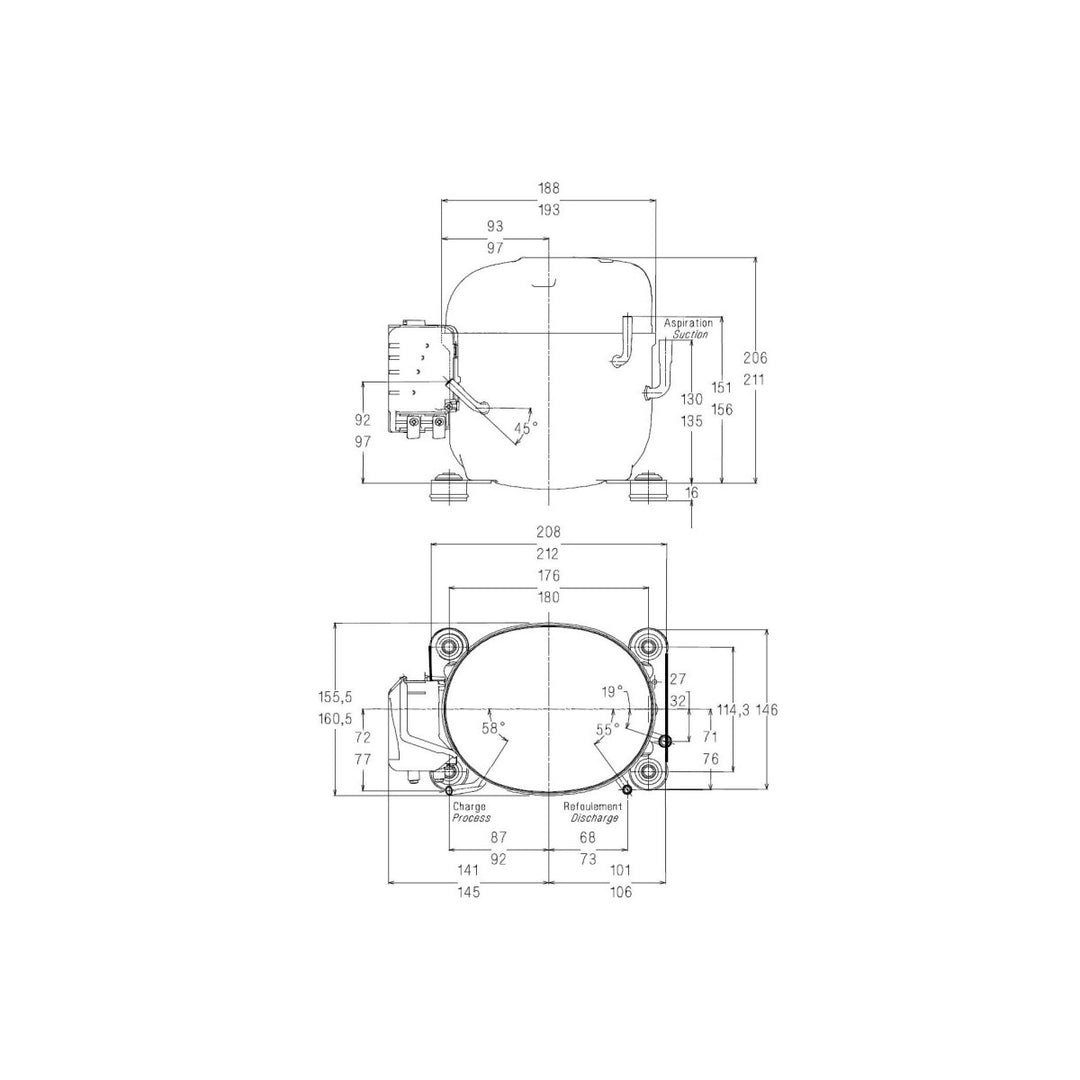 Compressor AE4470Z Tecumseh