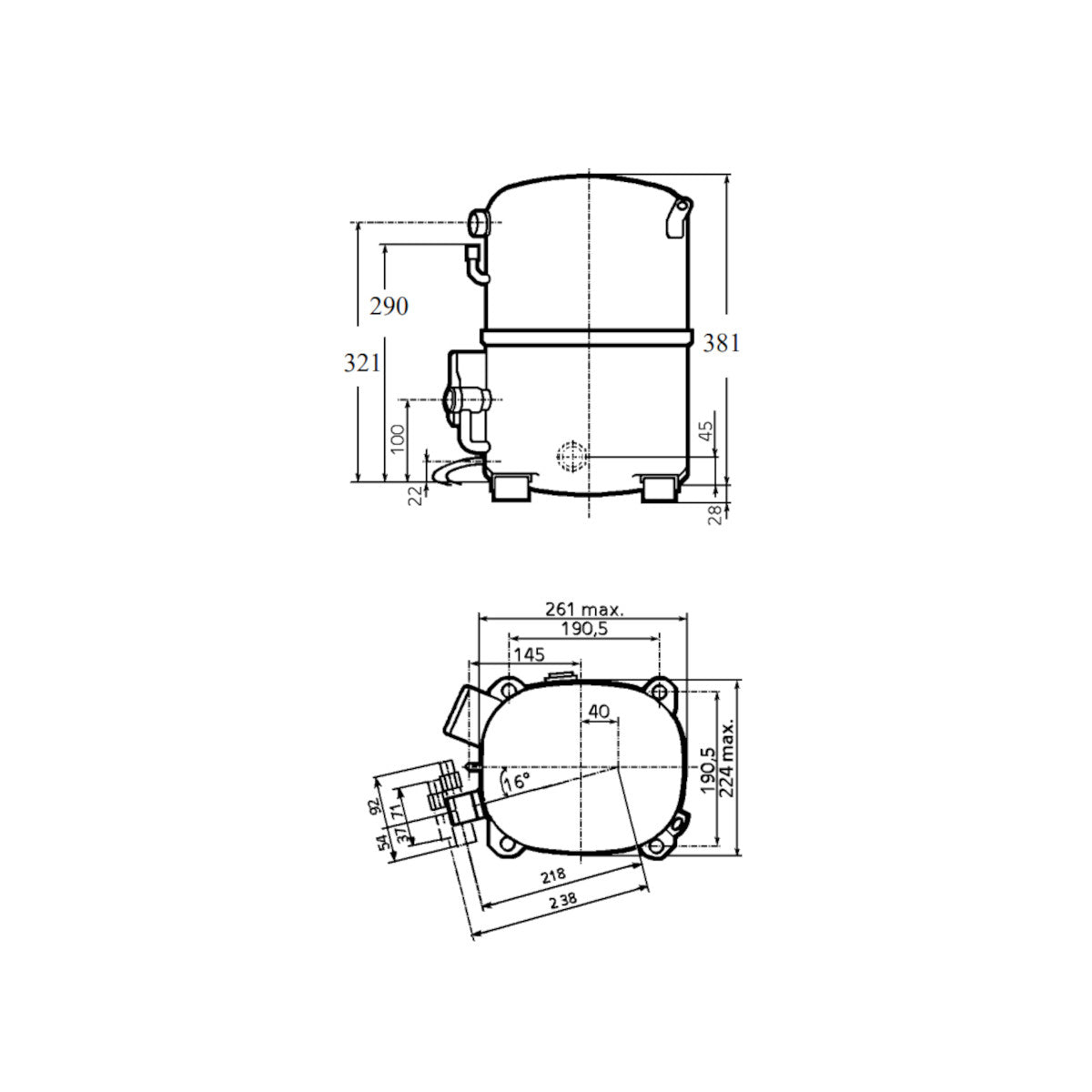Kompressor TAG4546Z Tecumseh