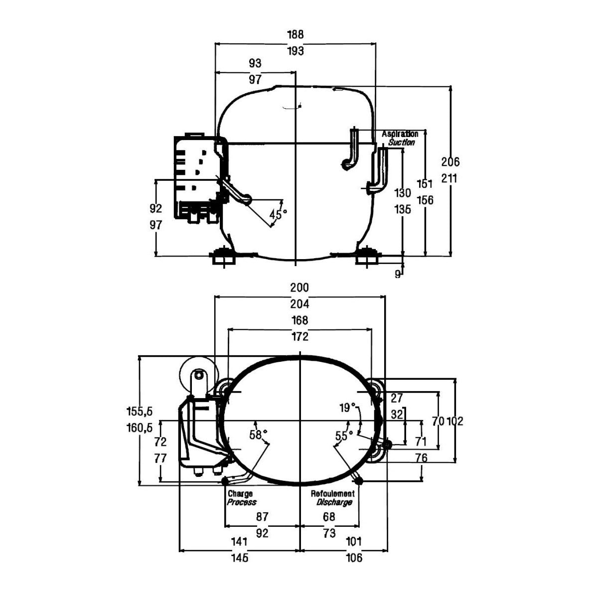 Kompressor AE2415Z Tecumseh