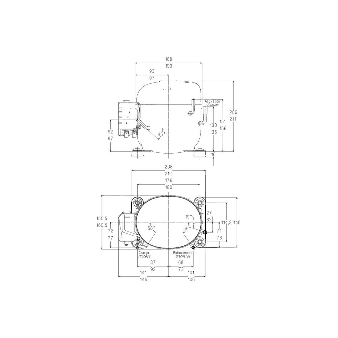 Compressor AE2425Z Tecumseh