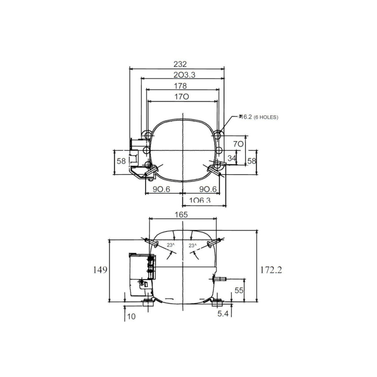 Kompressor TC4419Y Tecumseh