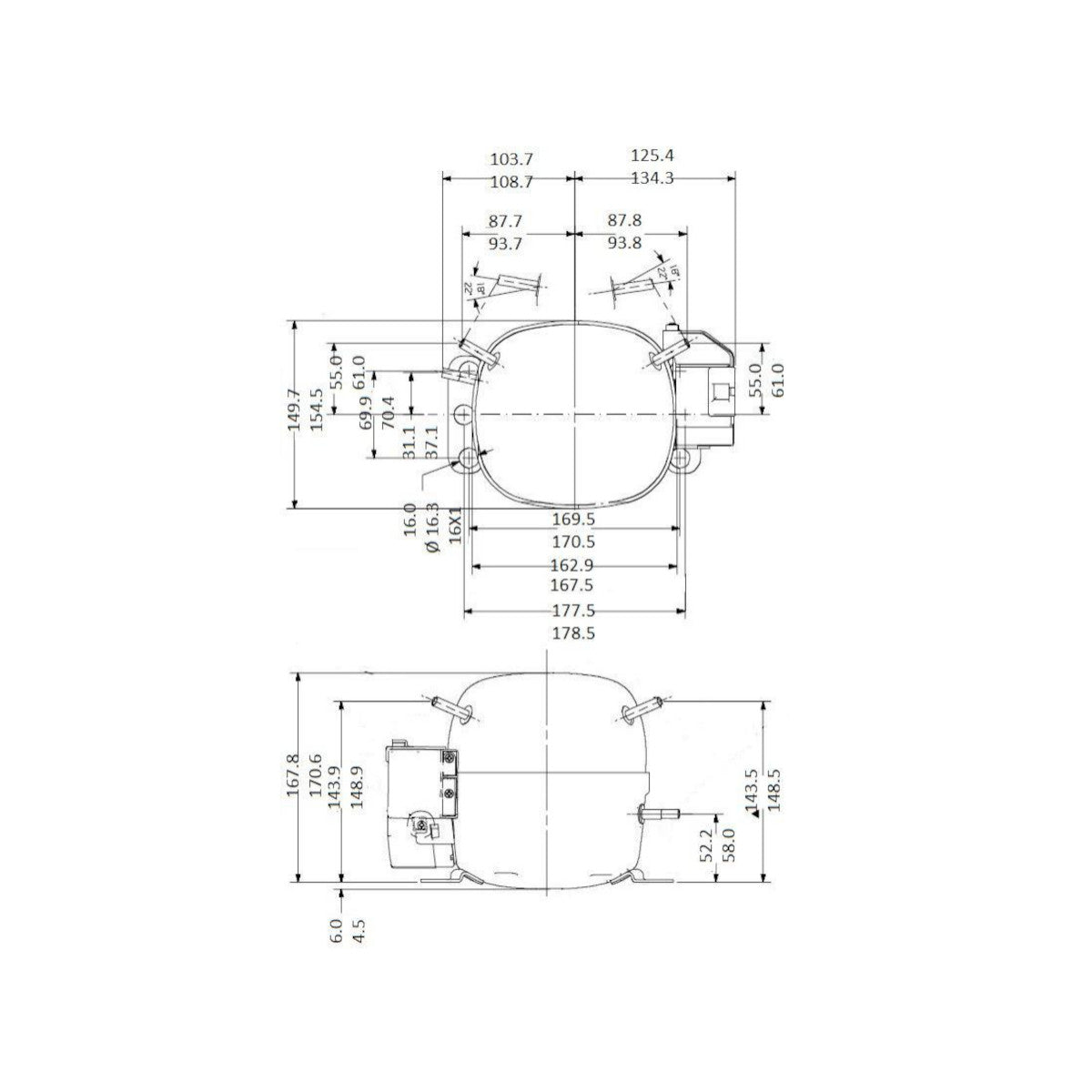 Compressor THB4410Y Tecumseh