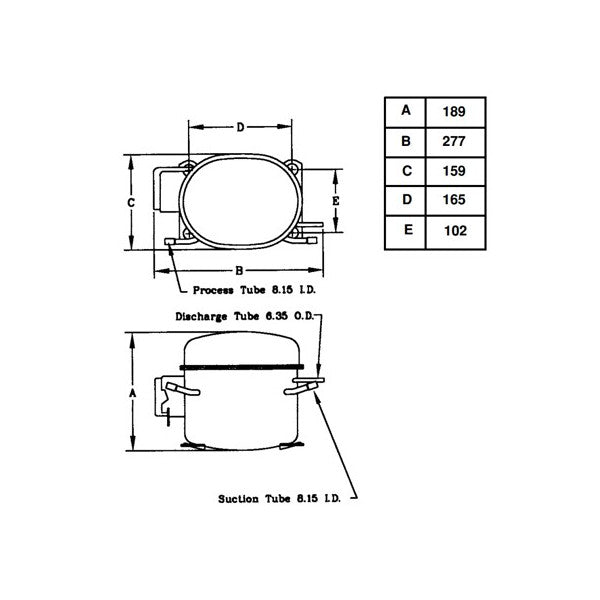 Kompressor AE4430Y GS 220V 50/60Hz Tecumseh