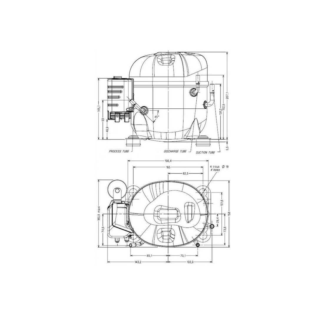 Compressor AE4440P-FZ Tecumseh